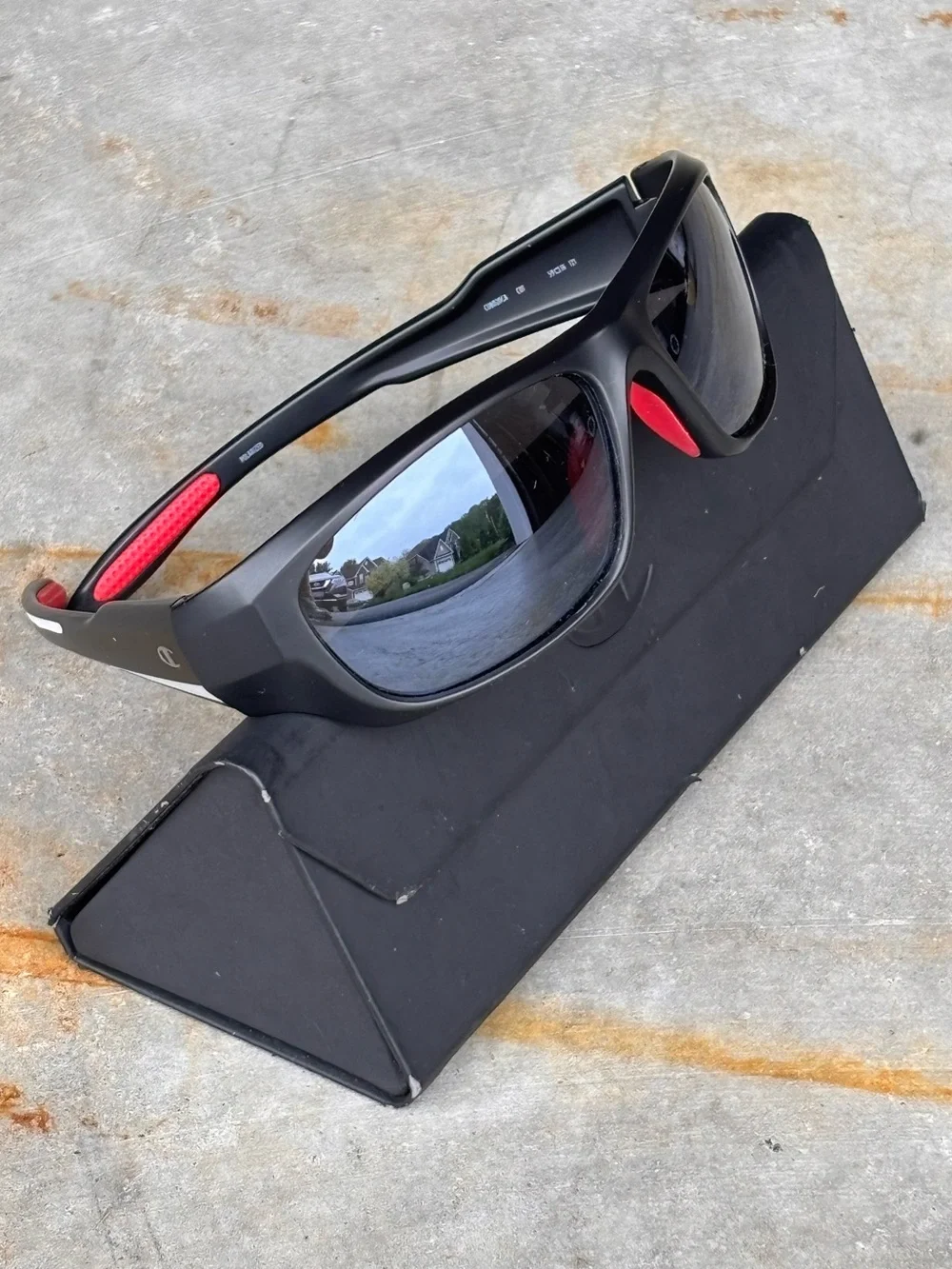 Champion Sport Sunglasses Black Red Y2K Racing Streetwear Athleisure